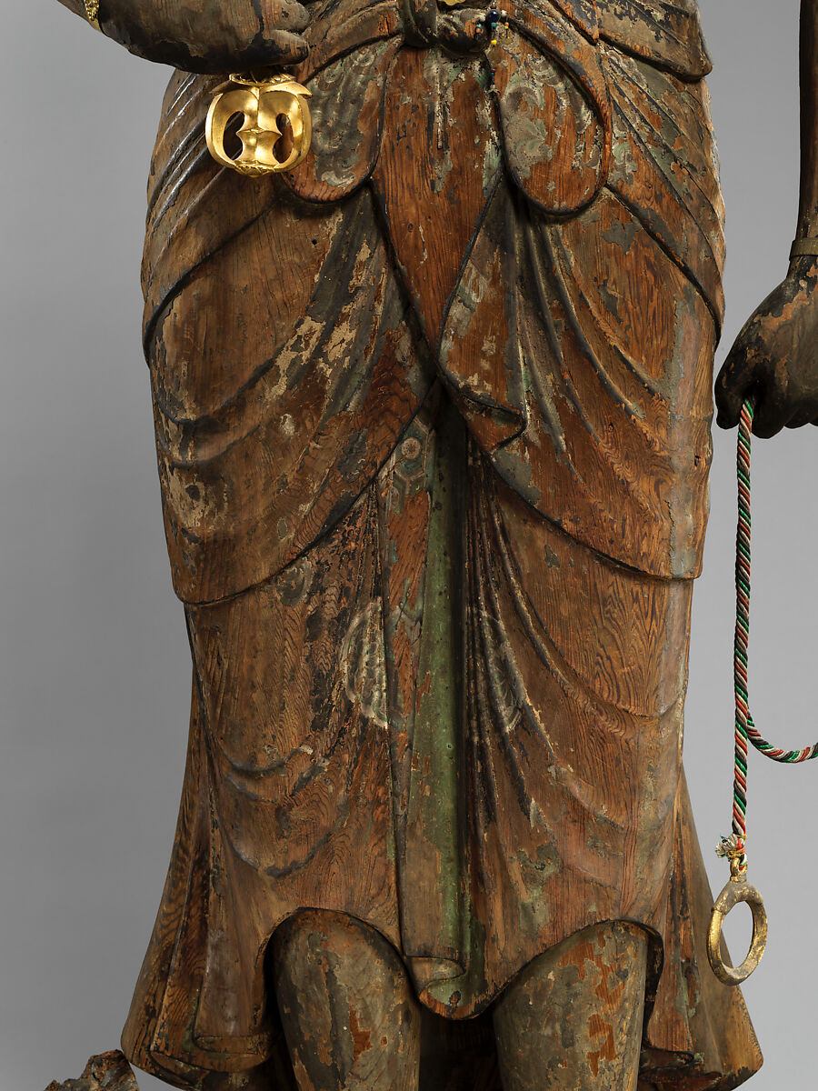 Fudō Myōō (Achala Vidyaraja), Wood with lacquer, gold leaf, and color; joined-woodblock construction (yosegi-zukuri), Japan