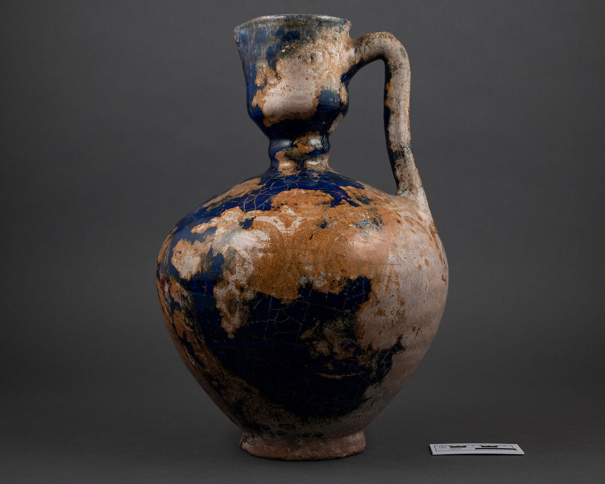 Ewer, Earthenware; luster-painted