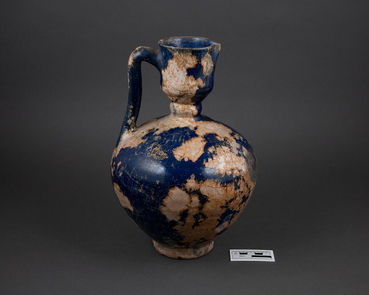 Ewer, Earthenware; luster-painted