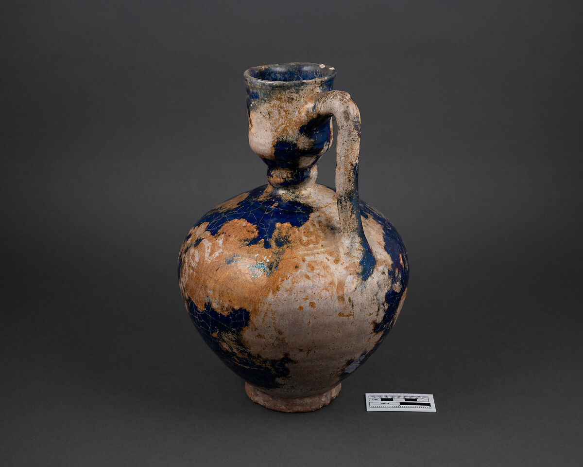 Ewer, Earthenware; luster-painted