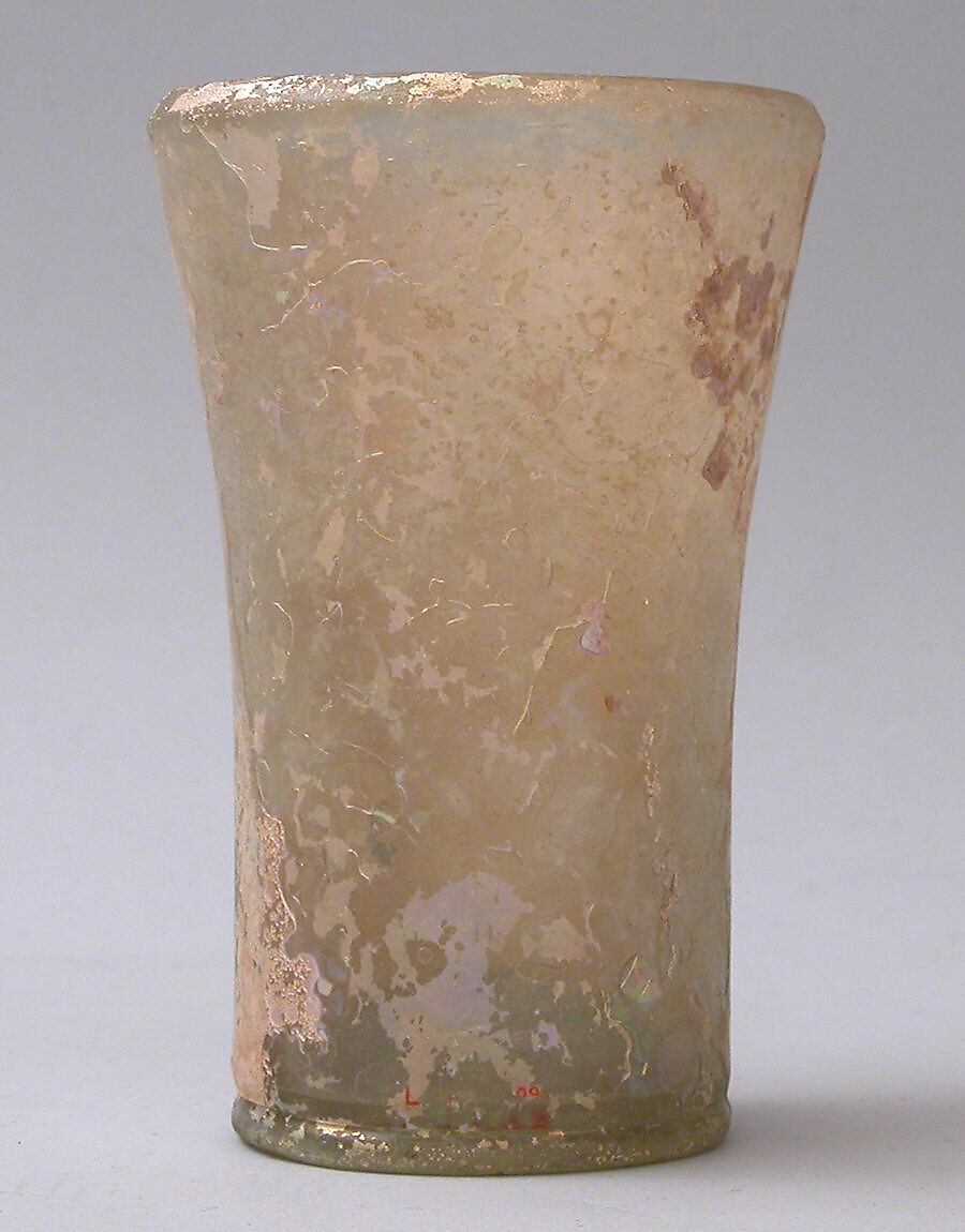 Beaker, Glass; free-blown, undecorated 