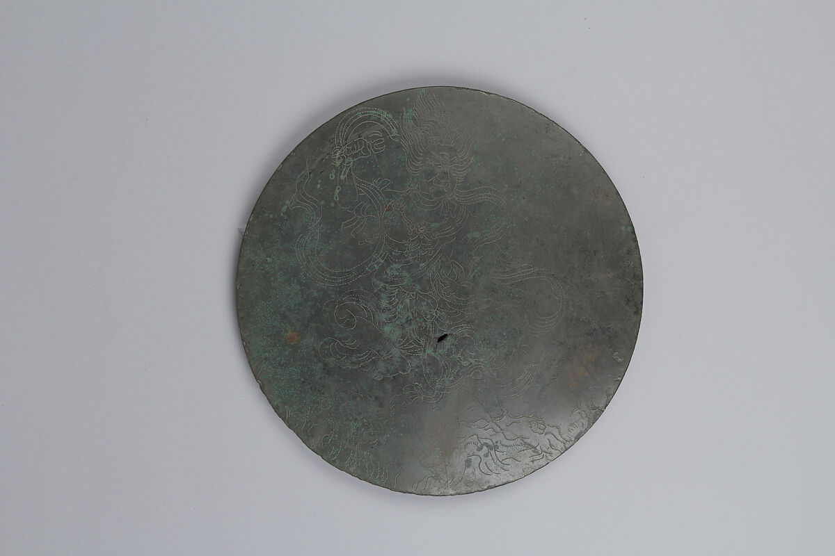 Mirror with Zaō Gongen
, Bronze with hairline engraving, Japan