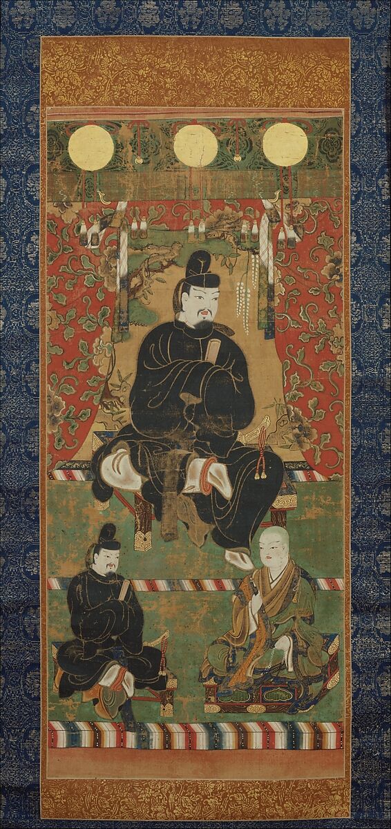 Fujiwara no Kamatari as a Shinto Deity, Hanging scroll; color on silk, Japan 