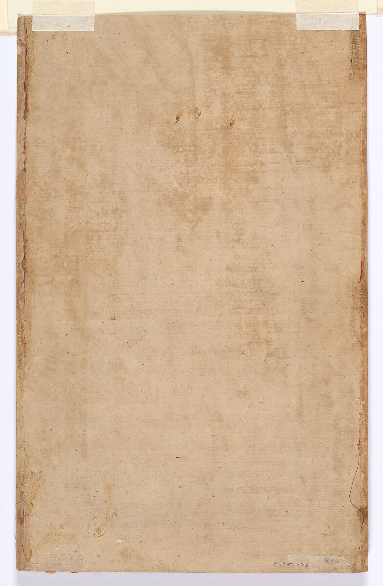 "Courtiers with a Riderless Horse", Folio from a Manuscript of the Akbarnama. Folio from the Davis Album, Abu'l Fazl (Indian, Agra 1556–1602 Deccan Plateau), Ink, opaque watercolor, and gold on paper