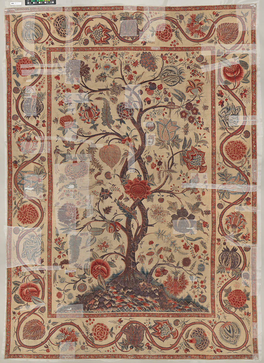 Hanging (Palampore), Cotton; pounced and painted 
