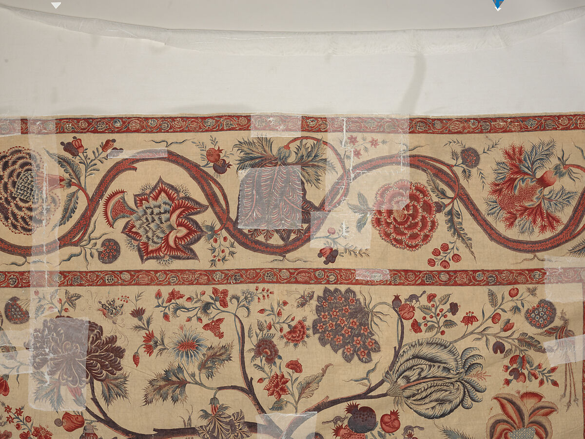 Hanging (Palampore), Cotton; pounced and painted