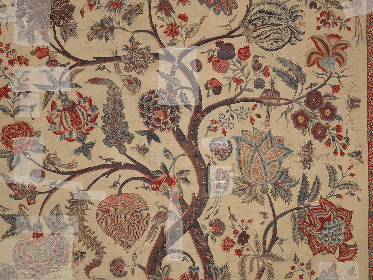Hanging (Palampore), Cotton; pounced and painted