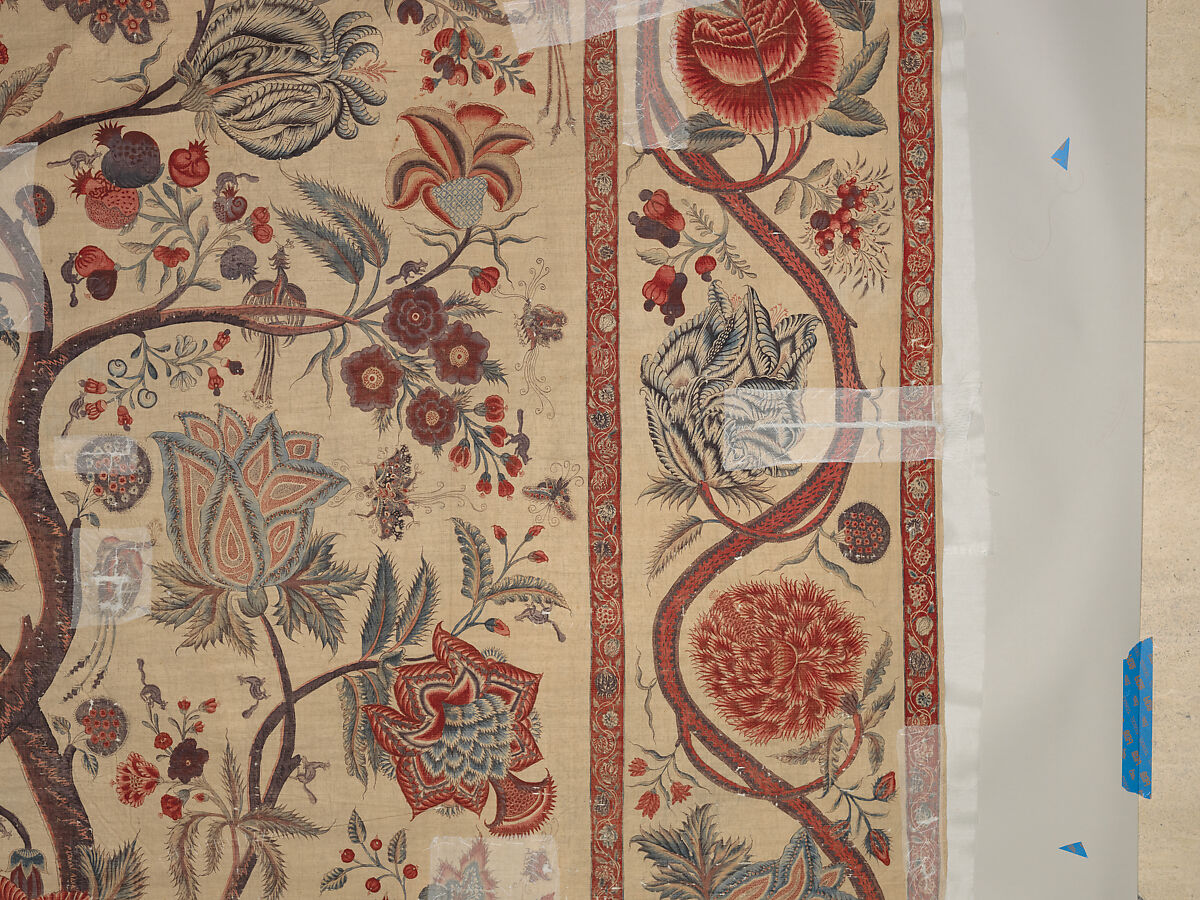 Hanging (Palampore), Cotton; pounced and painted