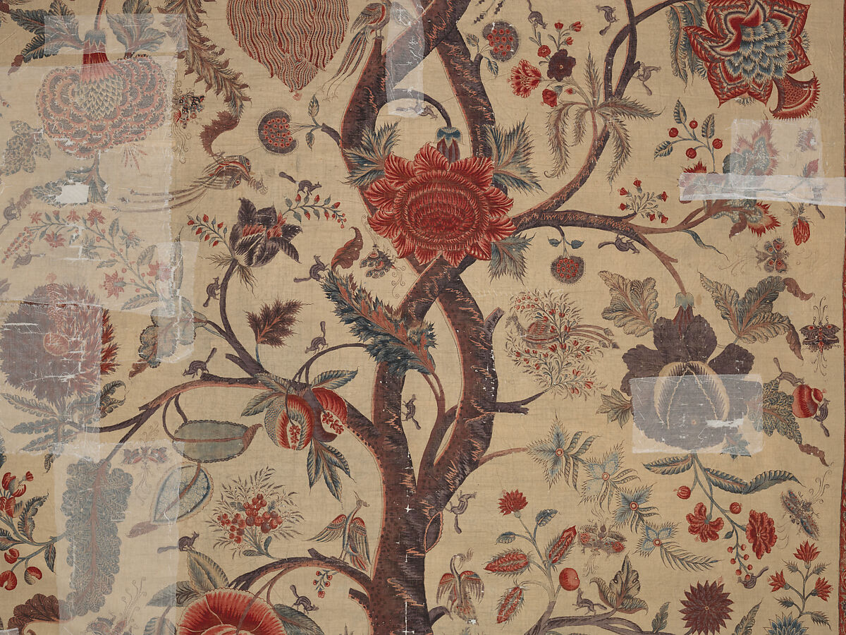 Hanging (Palampore), Cotton; pounced and painted