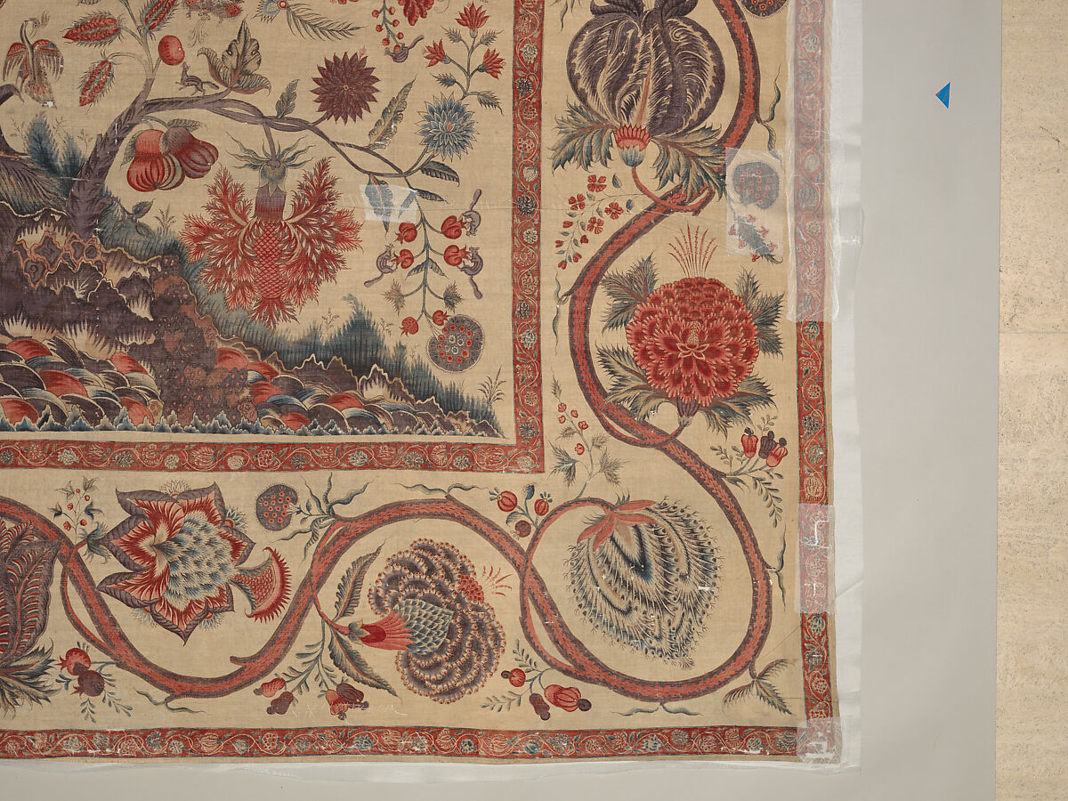 Hanging (Palampore), Cotton; pounced and painted