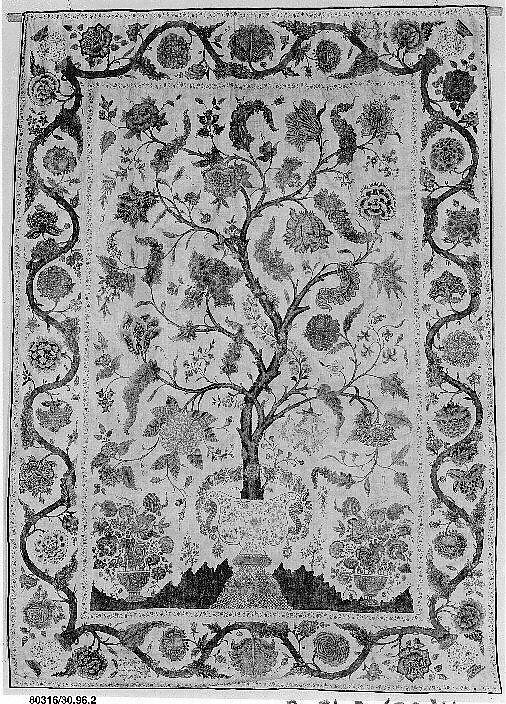 Hanging (Palampore), Cotton; pounced and painted