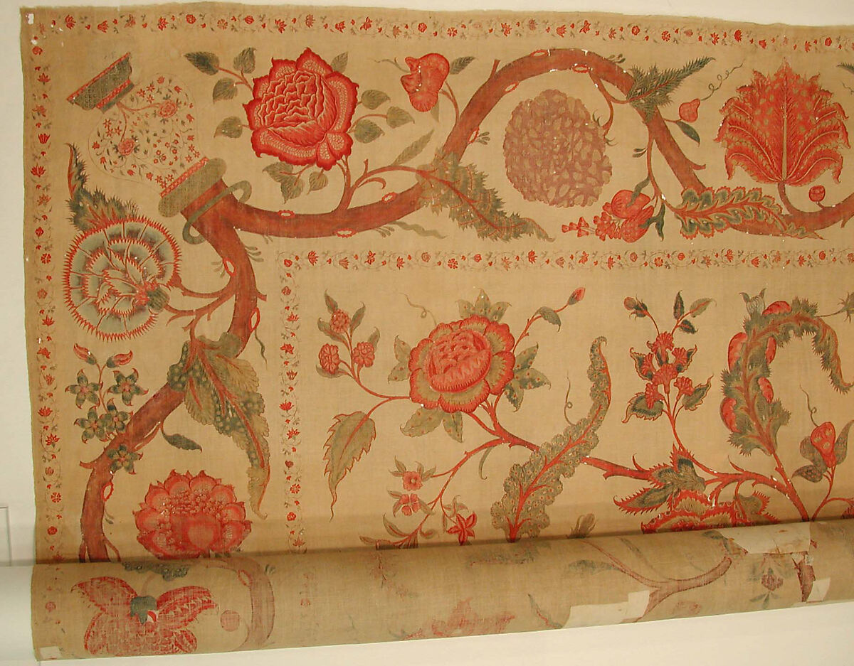 Hanging (Palampore), Cotton; pounced and painted