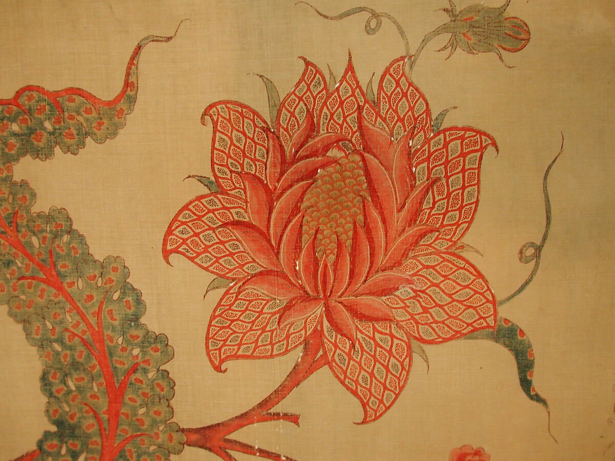 Hanging (Palampore), Cotton; pounced and painted