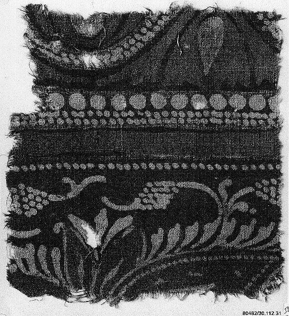Textile Fragment, Cotton, plain weave; mordant and resist dyed