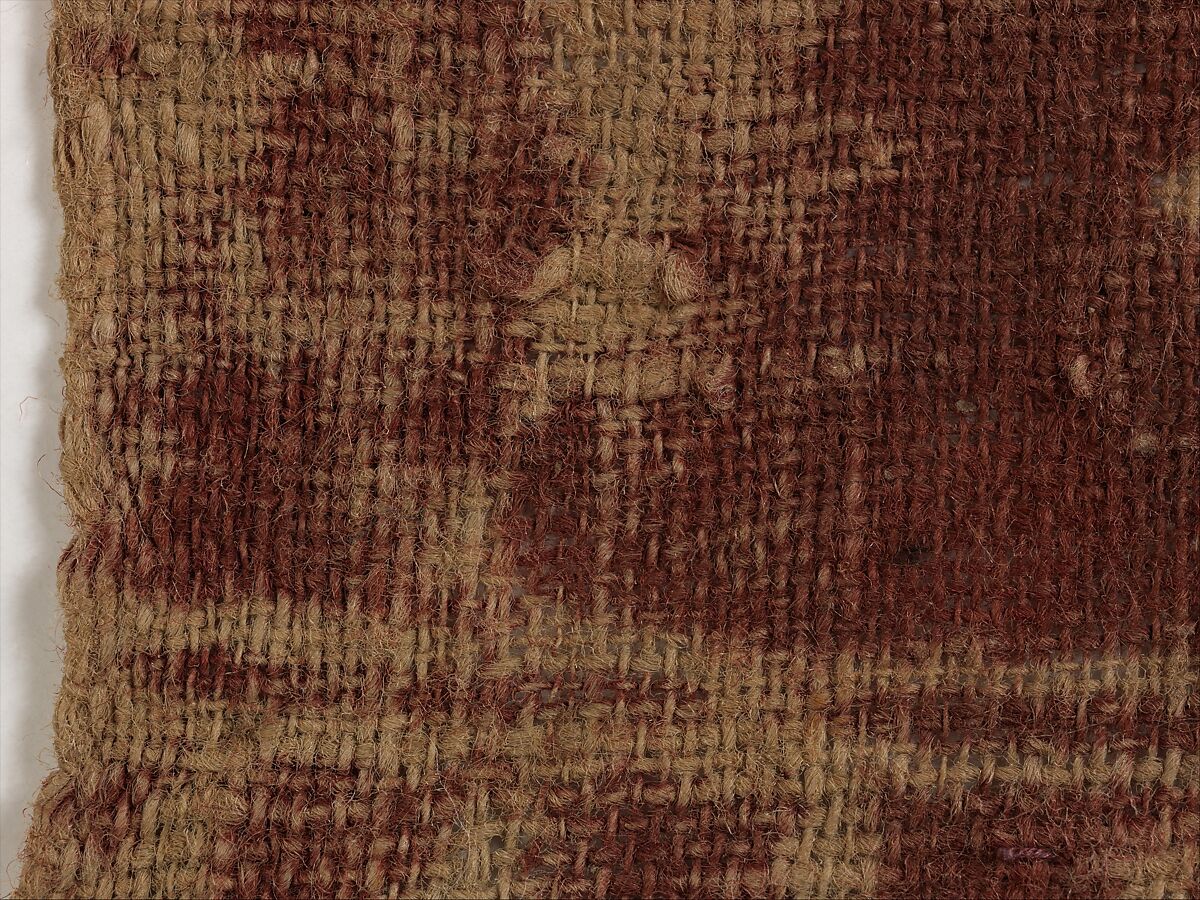 Textile Fragment, Cotton, plain weave; block-printed, mordant dyed