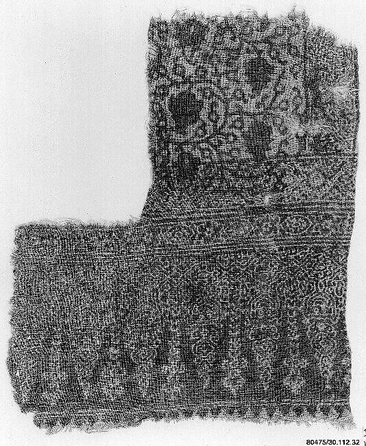 Textile Fragment, Cotton, plain weave; block-printed, mordant dyed