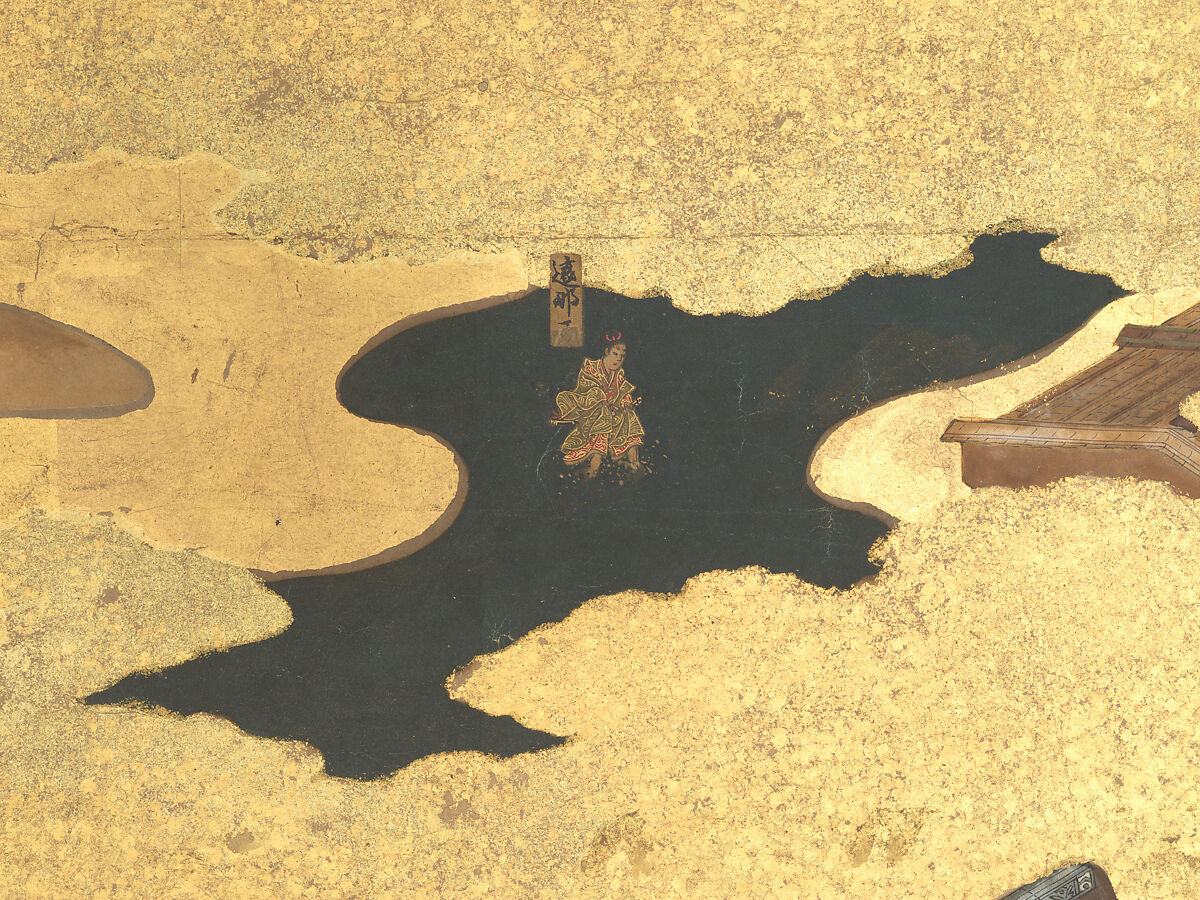 The Rebellions of the Hōgen and Heiji Eras, Pair of six-panel folding screens; ink, color, gold, and gold leaf on paper, Japan