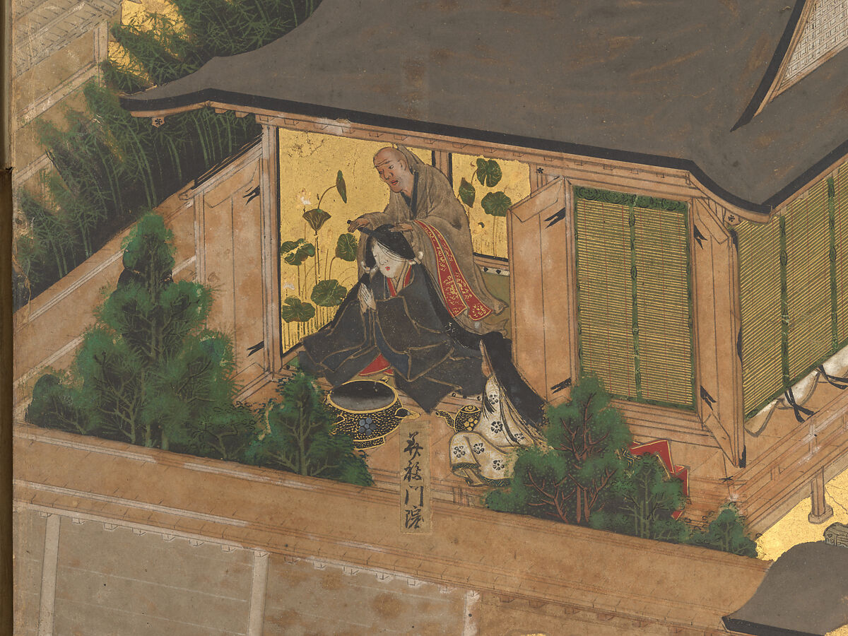 The Rebellions of the Hōgen and Heiji Eras, Pair of six-panel folding screens; ink, color, gold, and gold leaf on paper, Japan