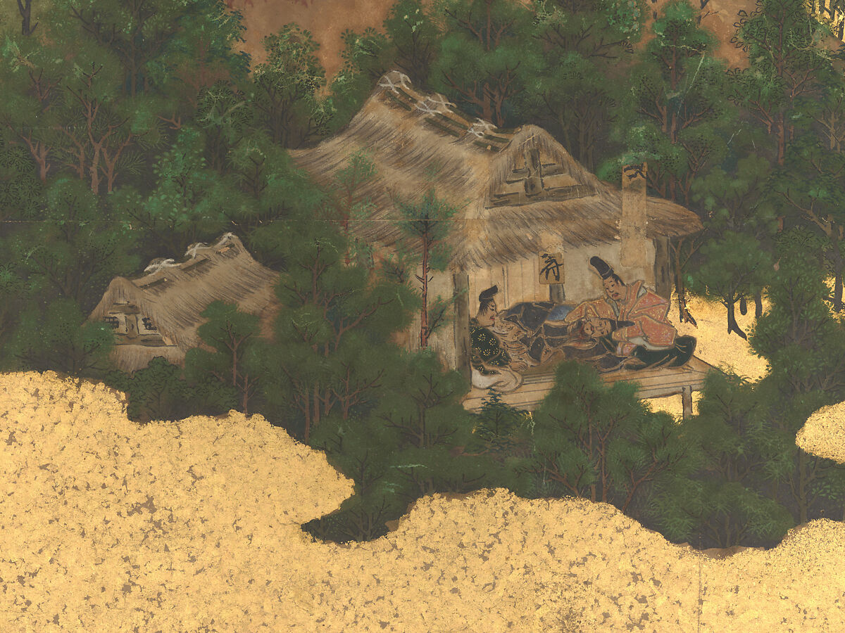 The Rebellions of the Hōgen and Heiji Eras, Pair of six-panel folding screens; ink, color, gold, and gold leaf on paper, Japan