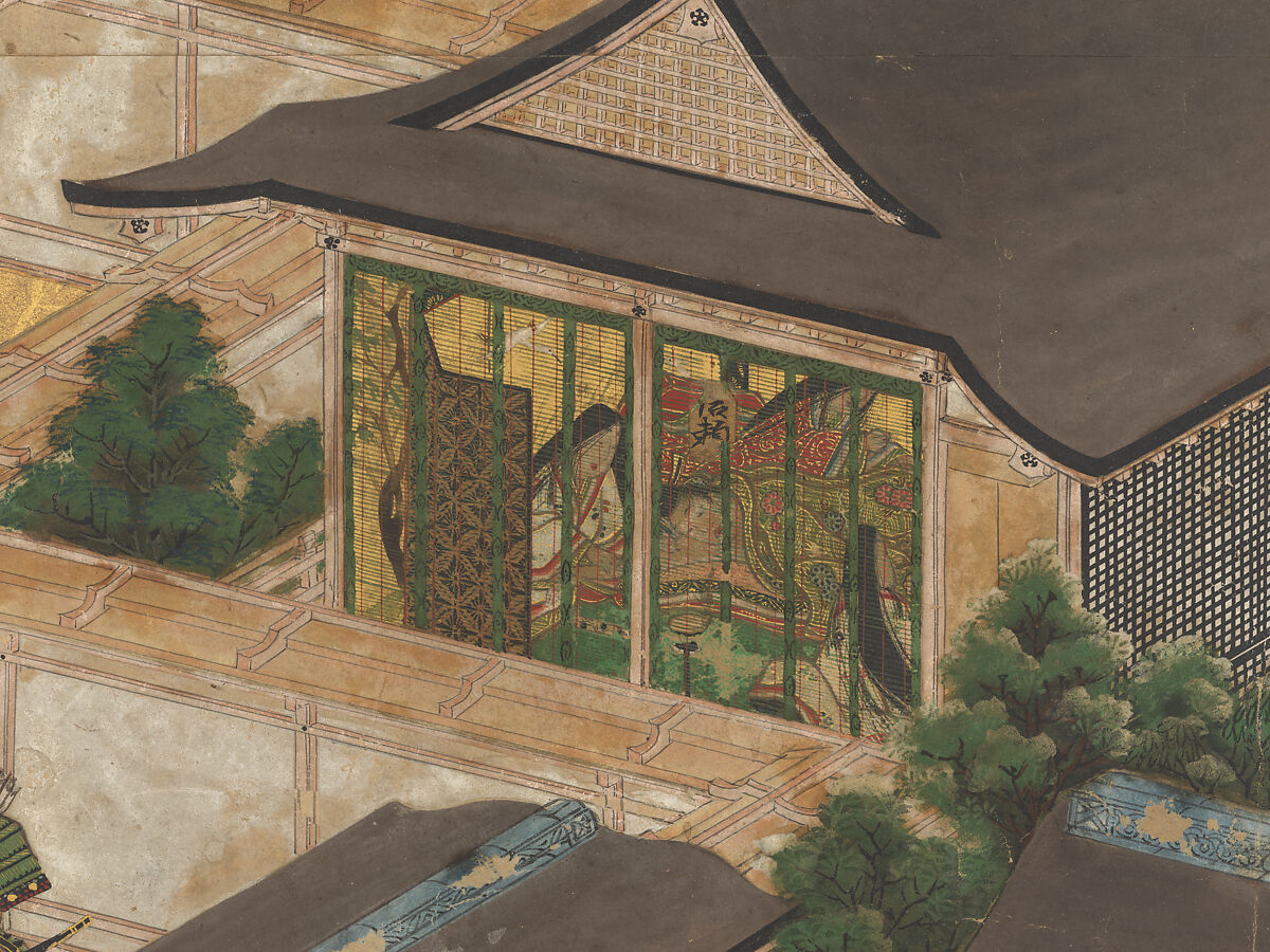 The Rebellions of the Hōgen and Heiji Eras, Pair of six-panel folding screens; ink, color, gold, and gold leaf on paper, Japan