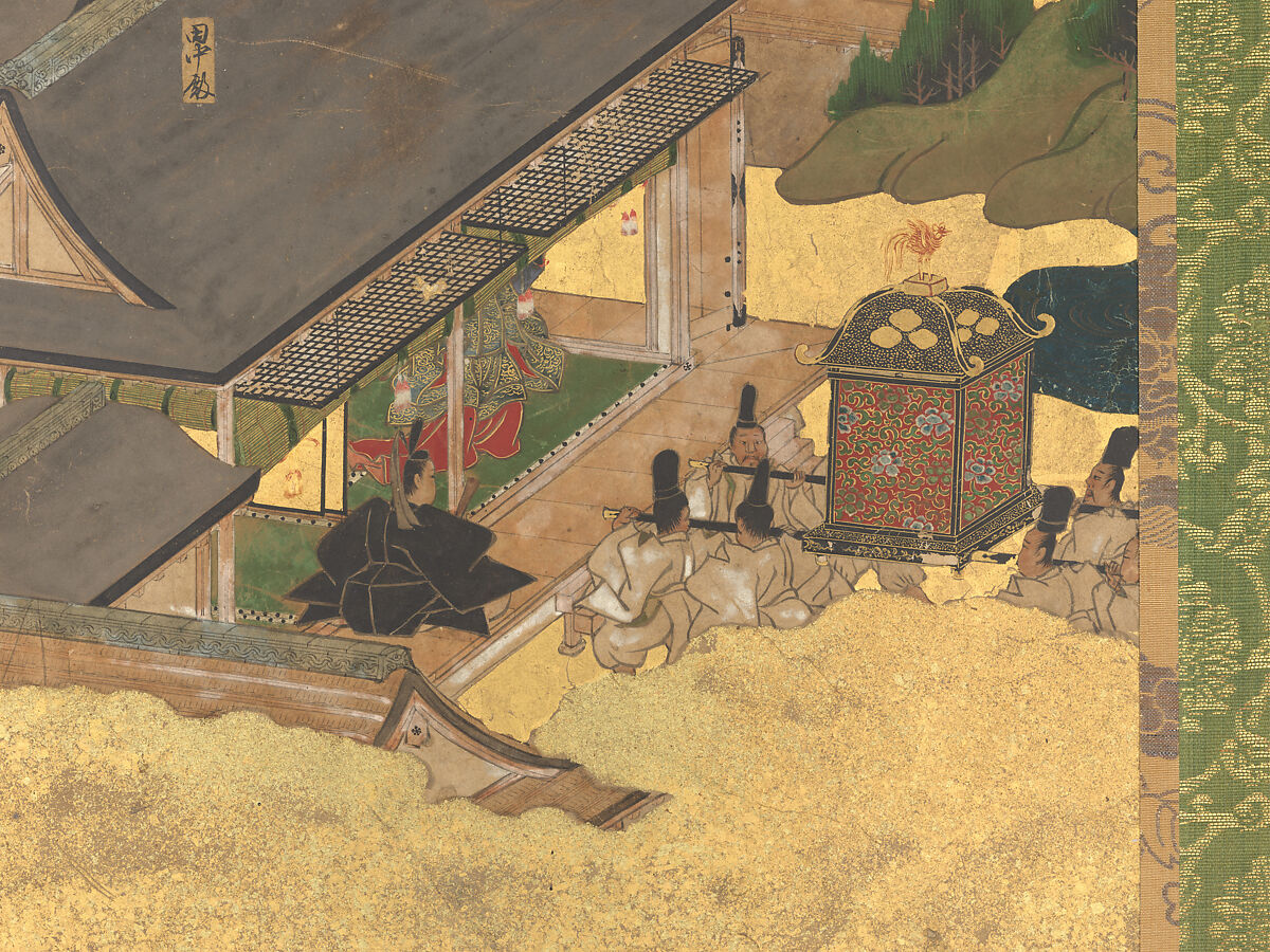 The Rebellions of the Hōgen and Heiji Eras, Pair of six-panel folding screens; ink, color, gold, and gold leaf on paper, Japan