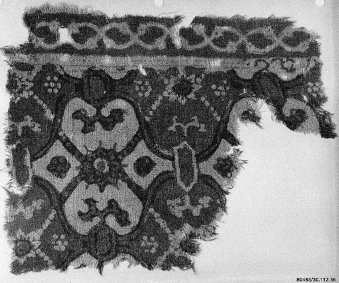 Textile Fragment, Cotton, plain weave; block-printed, mordant and resist dyed