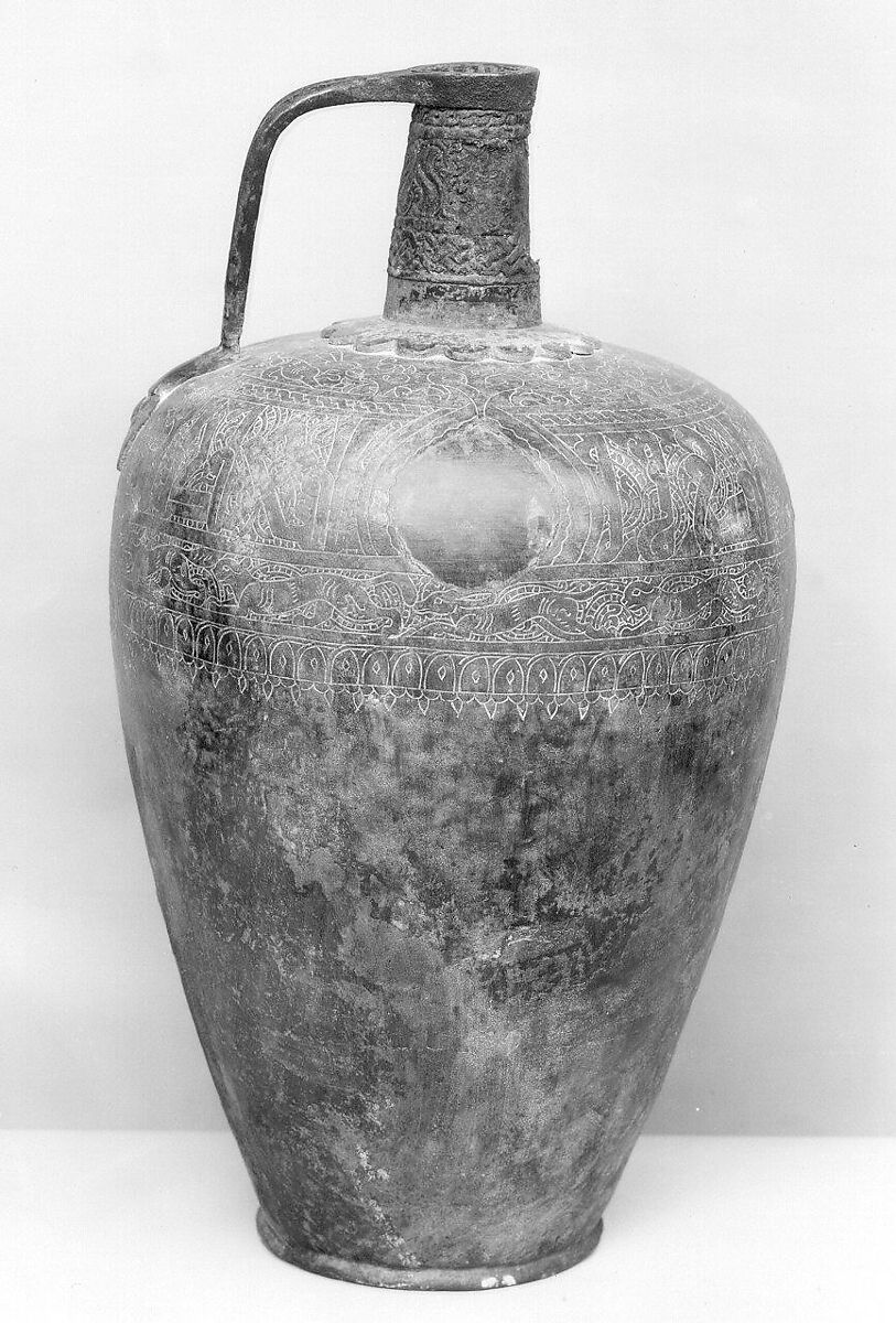 Vase, Bronze; engraved