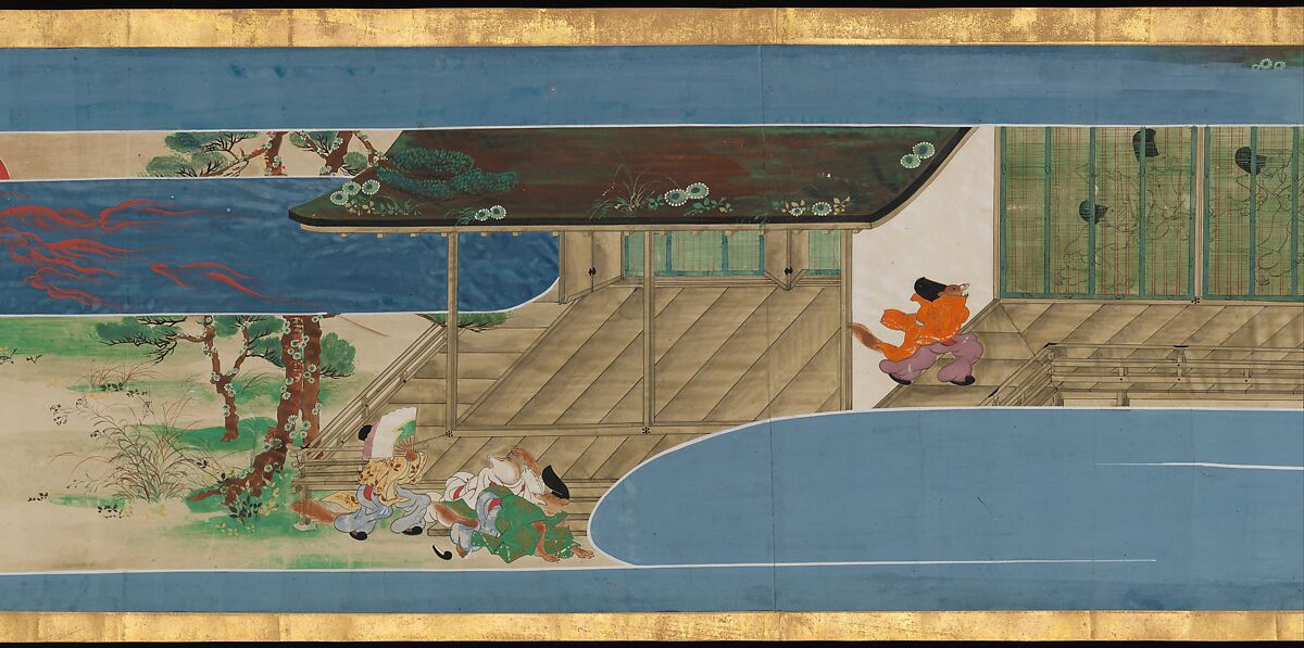 Tale of a Strange Marriage (Konkai Zoshi), Ukita Ikkei (Japanese, 1795–1859), Handscroll; ink and color on paper, Japan
