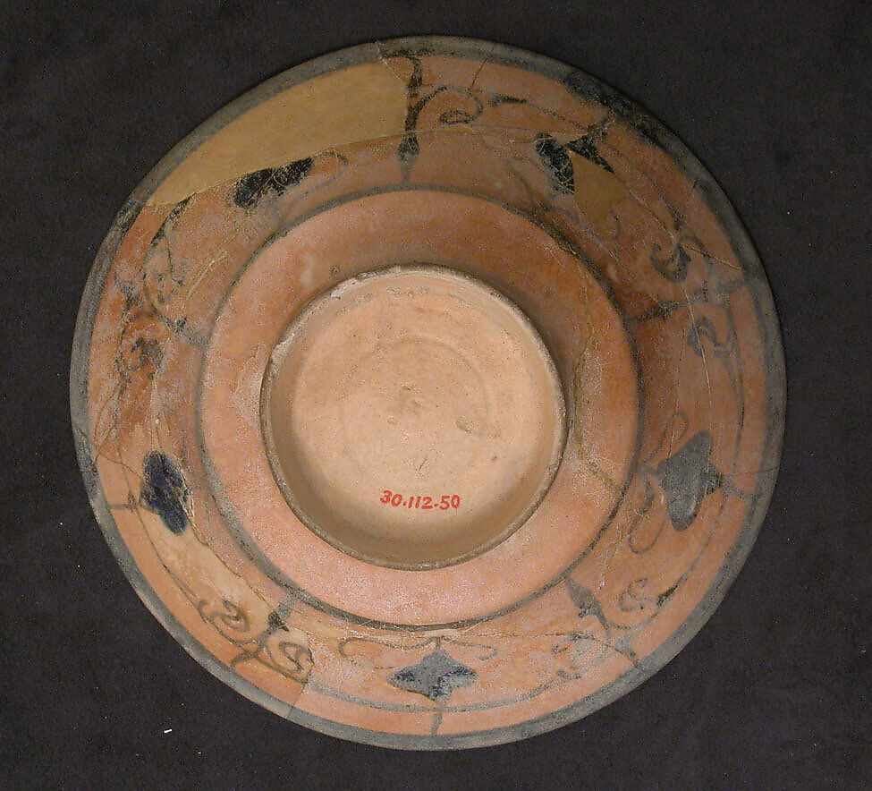 Bowl, Stonepaste; painted under transparent glaze