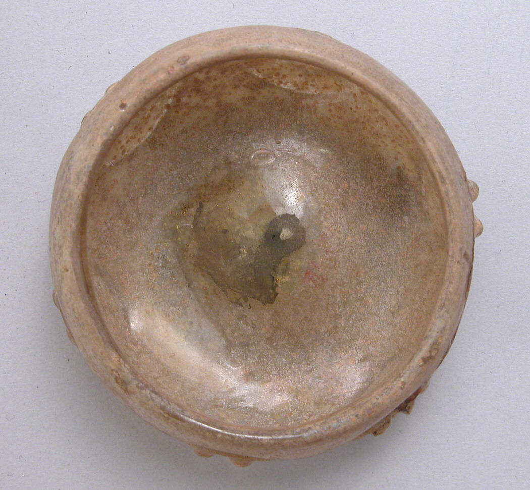 Bowl, Glass; free blown, impressed