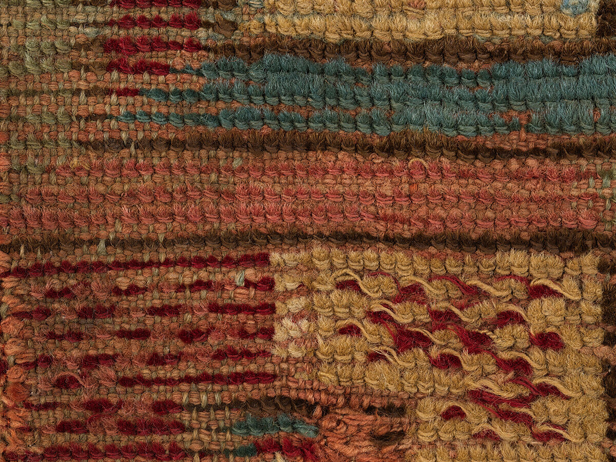 Carpet Fragment with Mosaic Floor Pattern, Wool (warp, weft and pile); symmetrically knotted pile