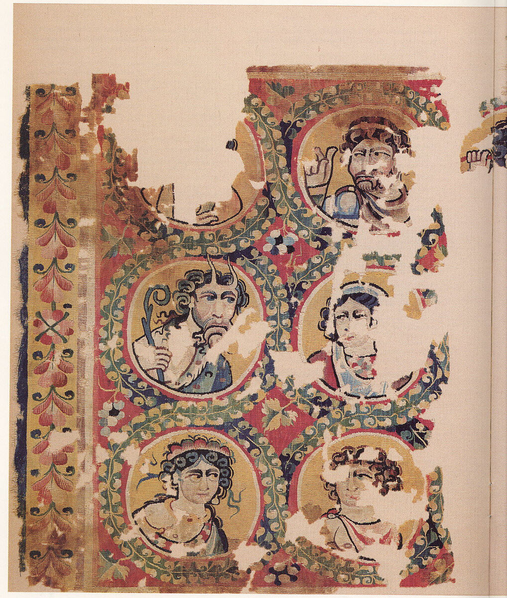 Hanging with Dionysian Figures, Linen, wool; tapestry-woven