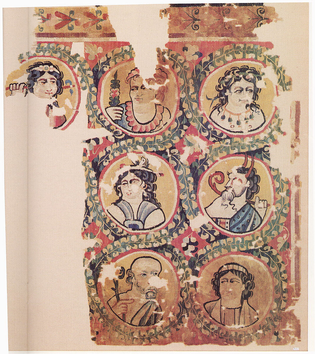 Hanging with Dionysian Figures, Linen, wool; tapestry-woven