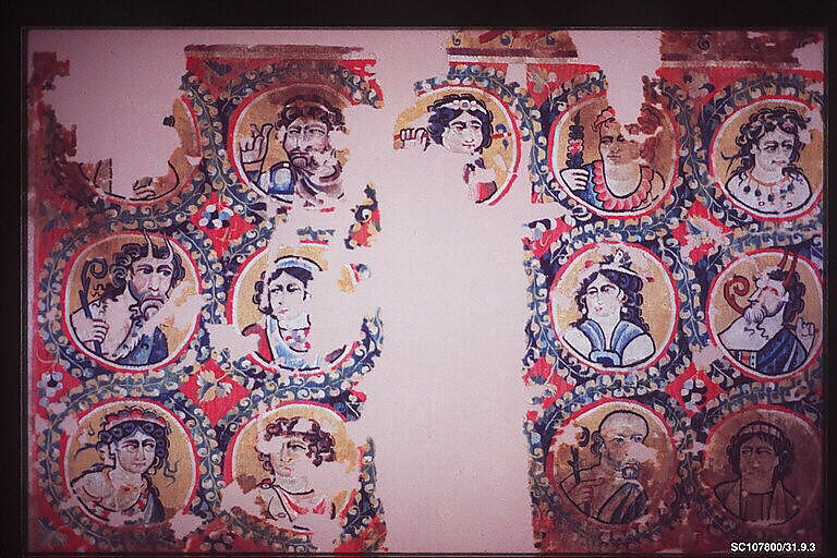 Hanging with Dionysian Figures, Linen, wool; tapestry-woven