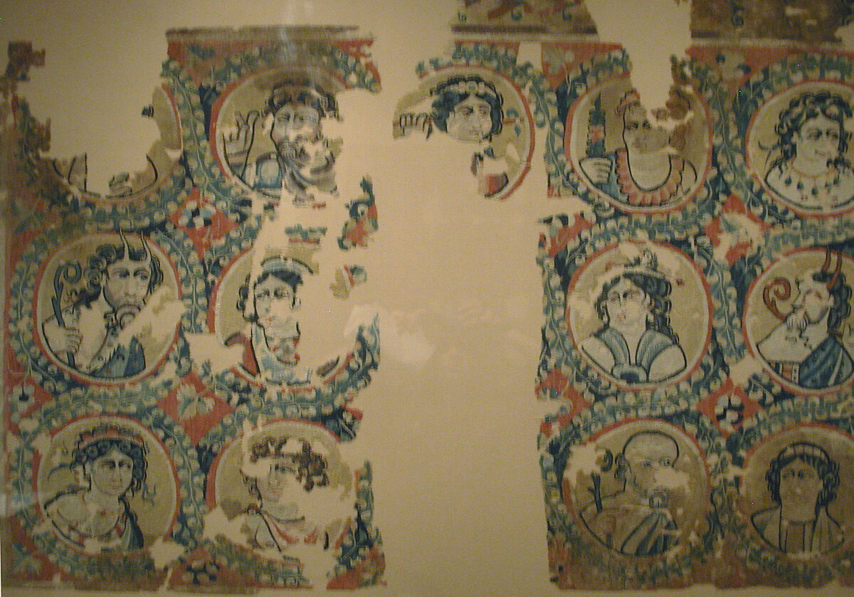 Hanging with Dionysian Figures, Linen, wool; tapestry-woven