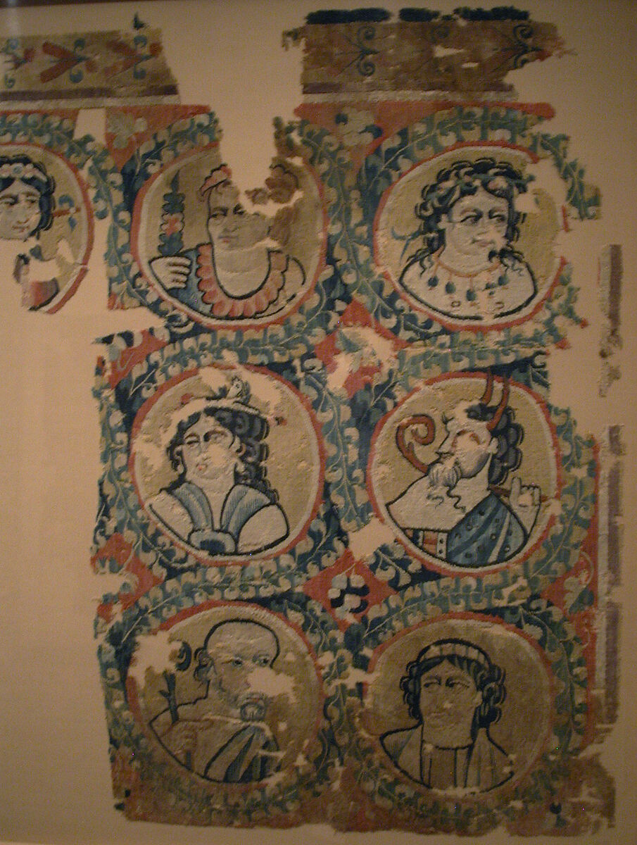 Hanging with Dionysian Figures, Linen, wool; tapestry-woven