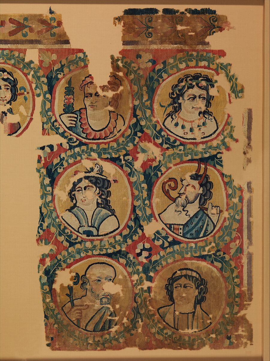 Hanging with Dionysian Figures, Linen, wool; tapestry-woven