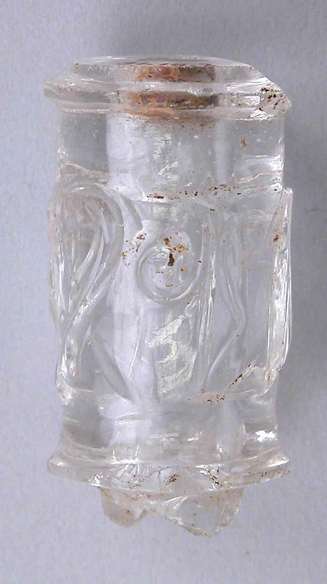 Crystal Flask, Rock crystal; carved 