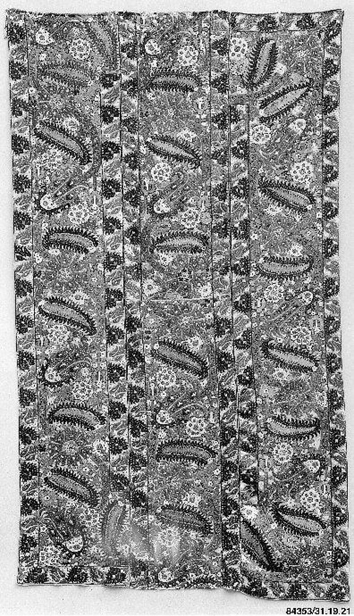 Hanging, Cotton; embroidered in silk 