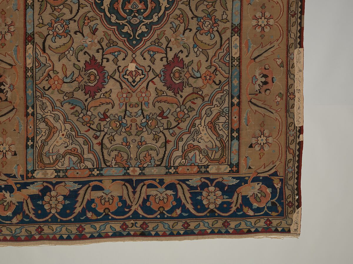 Carpet, Silk, metal wrapped thread; tapestry weave