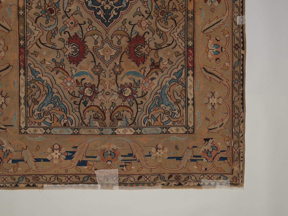 Carpet, Silk, metal wrapped thread; tapestry weave