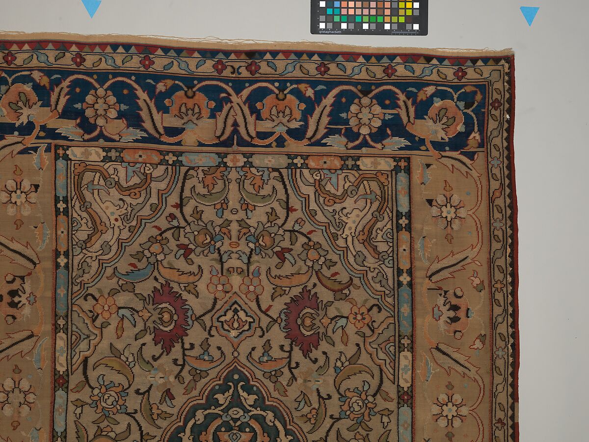 Carpet, Silk, metal wrapped thread; tapestry weave