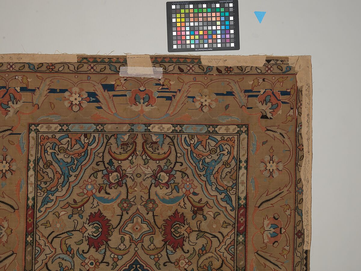 Carpet, Silk, metal wrapped thread; tapestry weave