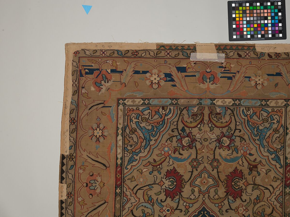 Carpet, Silk, metal wrapped thread; tapestry weave