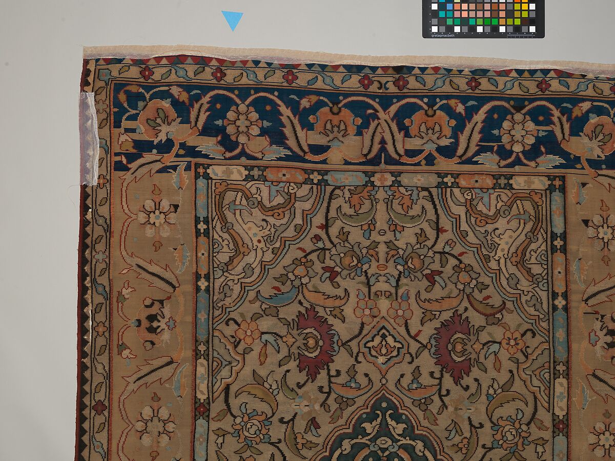 Carpet, Silk, metal wrapped thread; tapestry weave