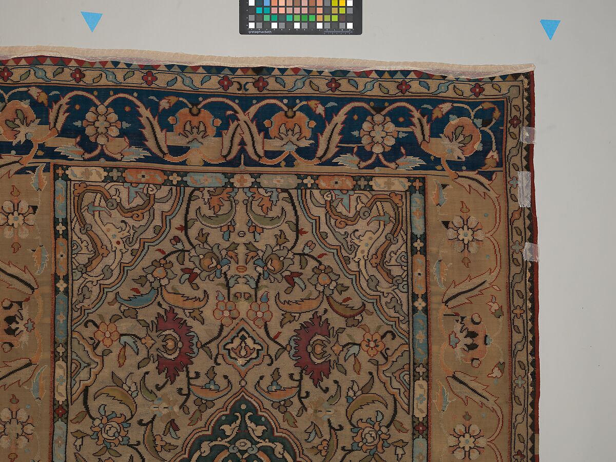 Carpet, Silk, metal wrapped thread; tapestry weave