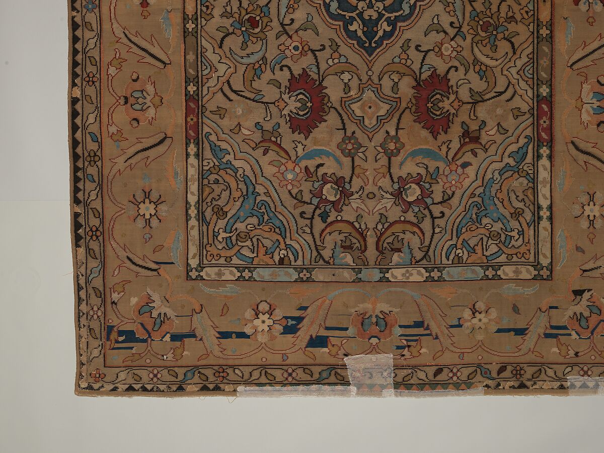 Carpet, Silk, metal wrapped thread; tapestry weave