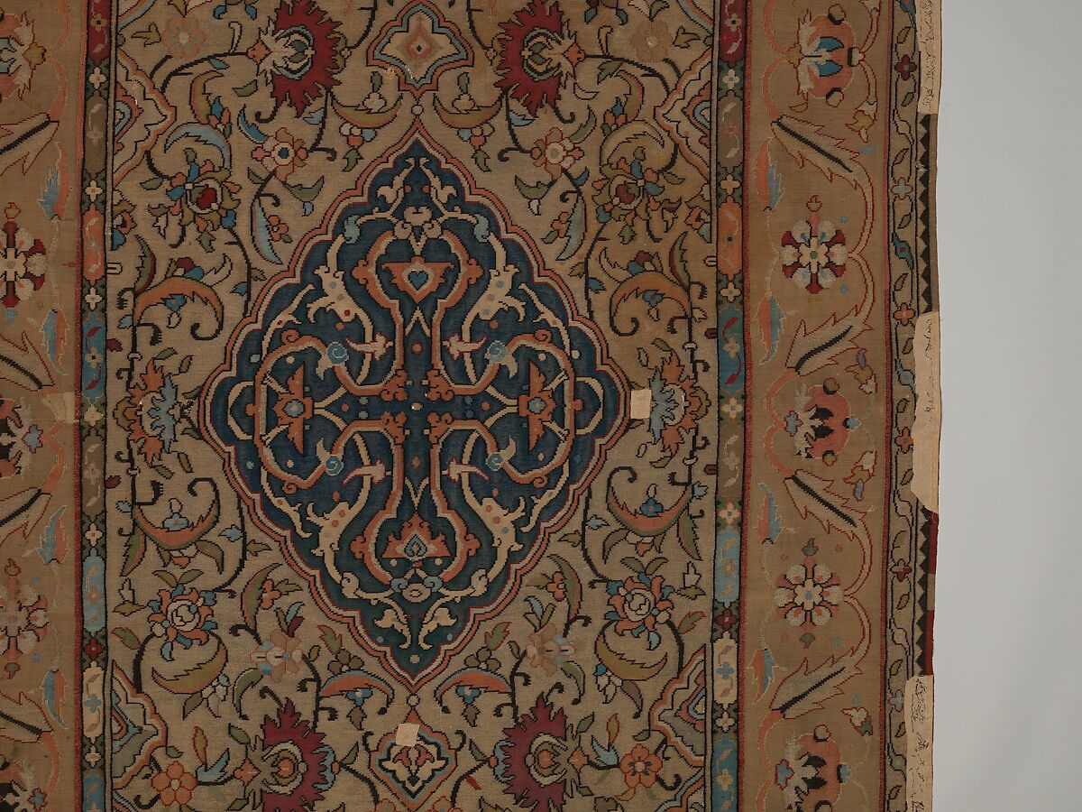 Carpet, Silk, metal wrapped thread; tapestry weave