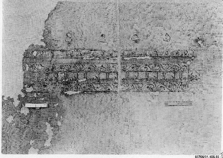 Textile Fragment, Linen; painted