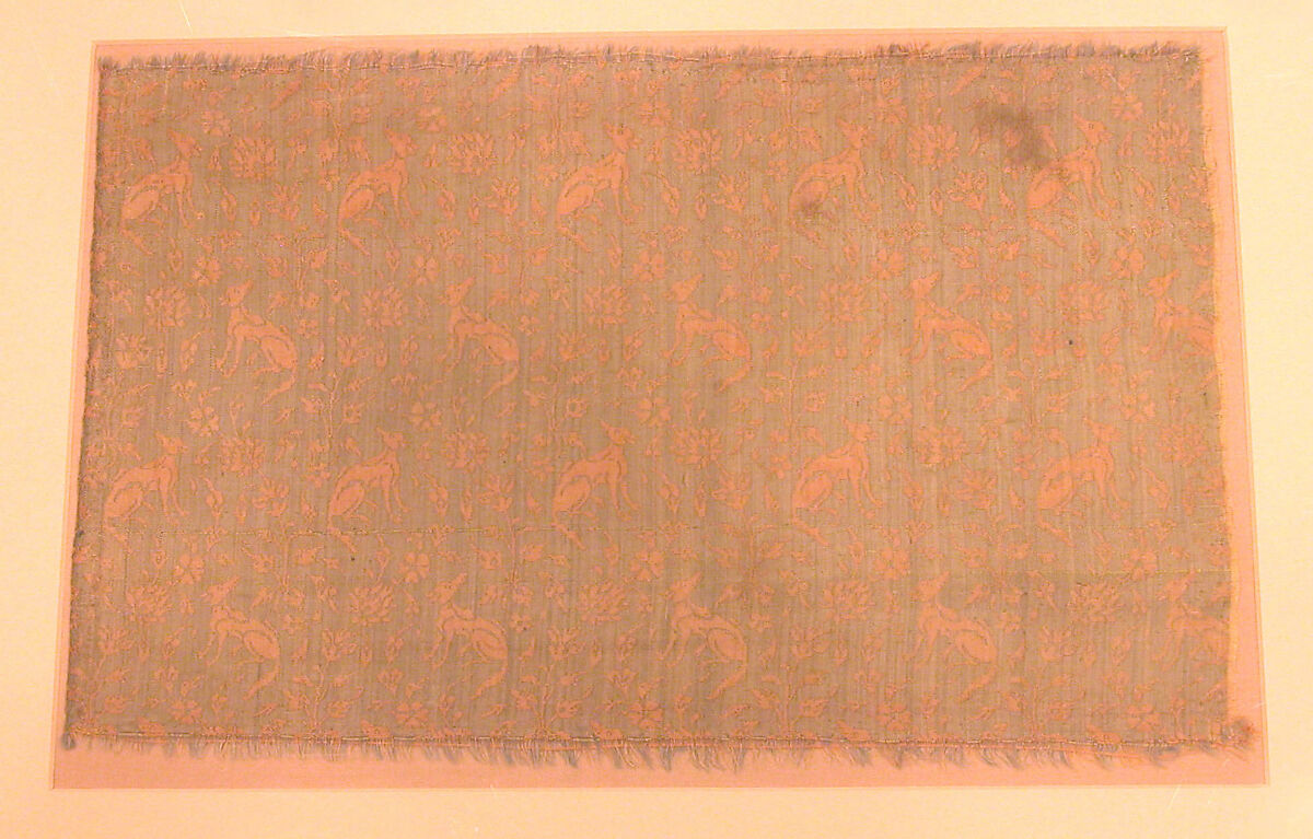 Textile Fragment, Silk; plain weave, double cloth